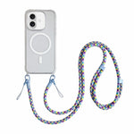 Custodia magnetica trasparente per telefono in acrilico e TPU con cordino, For iPhone 16 Pro Max, For iPhone 16 Pro, For iPhone 16