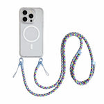 Custodia magnetica trasparente per telefono in acrilico e TPU con cordino, For iPhone 15 Pro Max, For iPhone 15 Pro, For iPhone 15