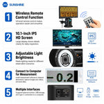 Microscopio digitale SUNSHINE MS10E-04 4K HD con base in metallo e ampio display da 10 pollici., EU Plug, UK Plug