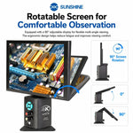 Microscopio digitale SUNSHINE MS10E-04 4K HD con base in metallo e ampio display da 10 pollici., EU Plug, UK Plug