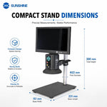 Microscopio digitale SUNSHINE MS10E-04 4K HD con base in metallo e ampio display da 10 pollici., EU Plug, UK Plug