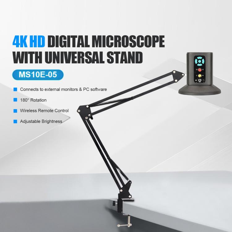 Microscopio digitale SUNSHINE MS10E-05 4K HD con supporto universale, EU Plug, UK Plug