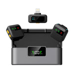 Microfono lavalier wireless Q19 con riduzione del rumore e funzione di monitoraggio., Type-C, 8 Pin, U-shaped Interface, Dual Interface