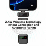 Microfono lavalier wireless Q19 con riduzione del rumore e funzione di monitoraggio., Type-C, 8 Pin, U-shaped Interface, Dual Interface