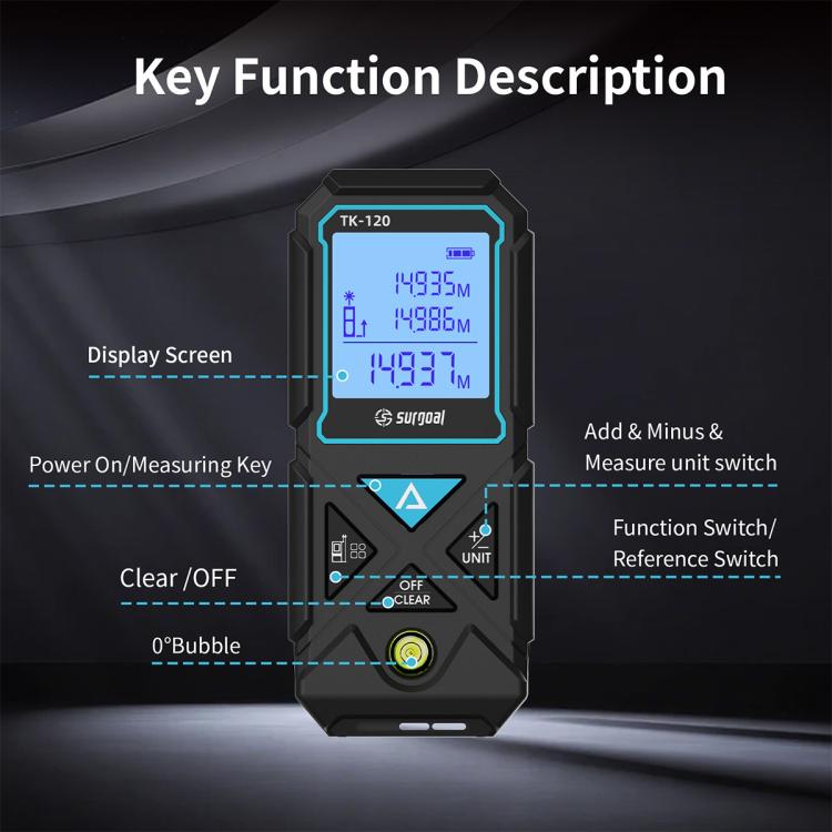 Misuratore di distanza laser verde ARTBULL TK-120 da 120 m