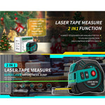 ARTBULL T2 Misuratore di distanza laser verde 2 in 1 e metro a nastro