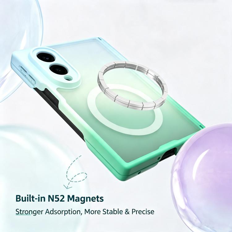 Custodia magnetica pieghevole per telefono in PC con sfumatura Macaron., For Galaxy Z Fold8 5G