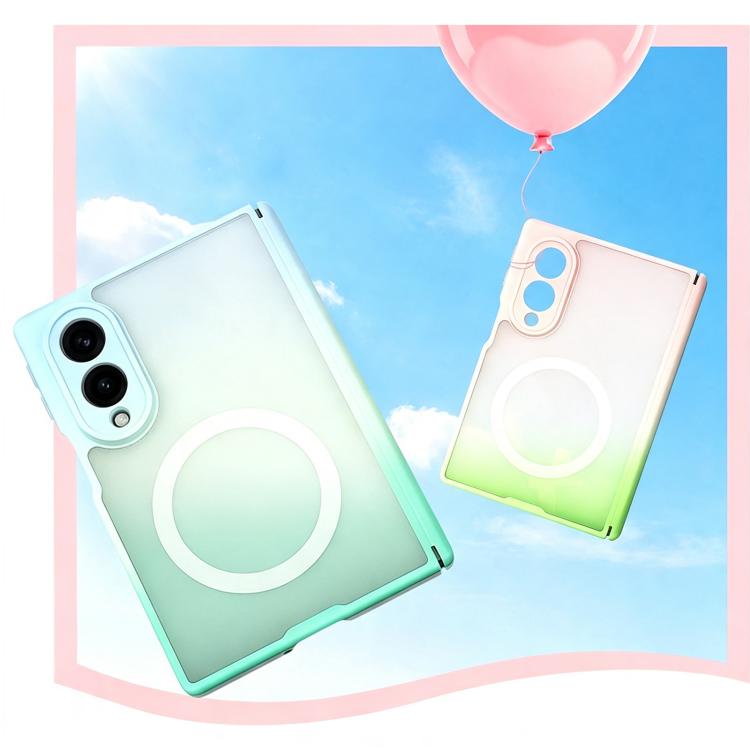 Custodia magnetica pieghevole per telefono in PC con sfumatura Macaron., For Galaxy Z Fold8 5G