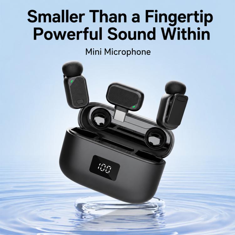 Mini microfono lavalier wireless a 6 vie con riduzione del rumore, Type-C, 8 Pin
