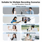 Mini microfono lavalier wireless a 6 vie con riduzione del rumore, Type-C, 8 Pin