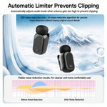 Mini microfono lavalier wireless a 6 vie con riduzione del rumore, Type-C, 8 Pin