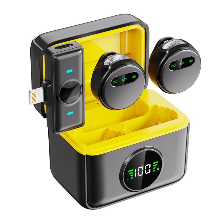Microfono lavalier wireless magnetico Q10 con riduzione del rumore per streaming live., Type-C, 8 Pin, Type-C+8 Pin