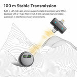 Microfono lavalier wireless magnetico Q10 con riduzione del rumore per streaming live., Type-C, 8 Pin, Type-C+8 Pin