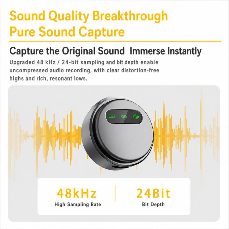 Microfono lavalier wireless magnetico Q10 con riduzione del rumore per streaming live., Type-C, 8 Pin, Type-C+8 Pin