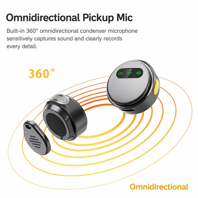 Microfono lavalier wireless magnetico Q10 con riduzione del rumore per streaming live., Type-C, 8 Pin, Type-C+8 Pin