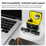 Microfono lavalier wireless magnetico Q10 con riduzione del rumore per streaming live., Type-C, 8 Pin, Type-C+8 Pin