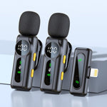 L02 Doppio microfono 2 in 1 magnetico per live streaming, lavalier wireless con riduzione del rumore, Type-C, 8 Pin