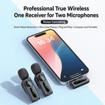 L02 Doppio microfono 2 in 1 magnetico per live streaming, lavalier wireless con riduzione del rumore, Type-C, 8 Pin
