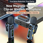 L02 Doppio microfono 2 in 1 magnetico per live streaming, lavalier wireless con riduzione del rumore, Type-C, 8 Pin