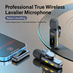 L06 Doppio microfono 2 in 1 per streaming live, lavalier wireless con riduzione del rumore, Type-C, 8 Pin