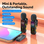 L06 Doppio microfono 2 in 1 per streaming live, lavalier wireless con riduzione del rumore, Type-C, 8 Pin
