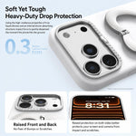 Custodia per telefono in silicone liquido a forma di cuore in metallo con supporto integrato., For iPhone 18 Pro, For iPhone 18 Pro Max, For iPhone 17 Pro Max, For iPhone 17 Pro