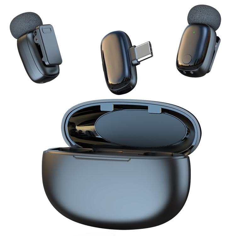 L08 Doppio microfono 2 in 1 per live streaming, lavalier wireless con riduzione del rumore, Type-C, 8 Pin