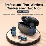 L08 Doppio microfono 2 in 1 per live streaming, lavalier wireless con riduzione del rumore, Type-C, 8 Pin