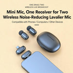 L08 Doppio microfono 2 in 1 per live streaming, lavalier wireless con riduzione del rumore, Type-C, 8 Pin