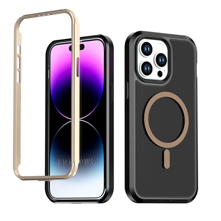 Custodia protettiva magnetica in silicone anti-caduta per telefono, For iPhone 14 Pro Max
