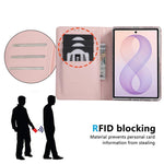 AB01 Custodia per telefono in similpelle vegana con protezione RFID, For Galaxy Z Fold8 5G