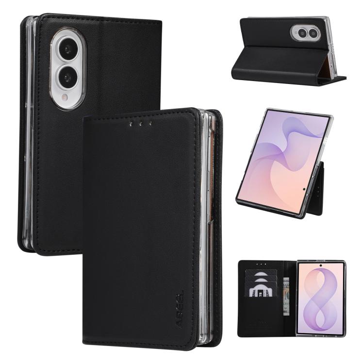 AB01 Custodia per telefono in similpelle vegana con protezione RFID, For Galaxy Z Fold8 5G
