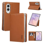 AB01 Custodia per telefono in similpelle vegana con protezione RFID, For Galaxy Z Fold8 5G