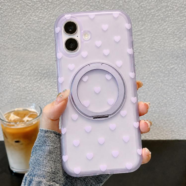 Custodia per telefono con supporto magnetico a 360 gradi e motivo a cuore sfumato su entrambi i lati., For iPhone 17 Pro Max, For iPhone 17 Pro, For iPhone 17, For iPhone 16 Pro Max, For iPhone 16 Pro, For iPhone 16