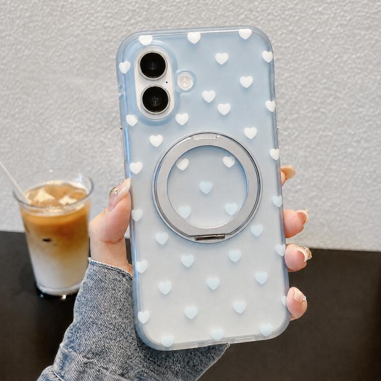 Custodia per telefono con supporto magnetico a 360 gradi e motivo a cuore sfumato su entrambi i lati., For iPhone 17 Pro Max, For iPhone 17 Pro, For iPhone 17, For iPhone 16 Pro Max, For iPhone 16 Pro, For iPhone 16