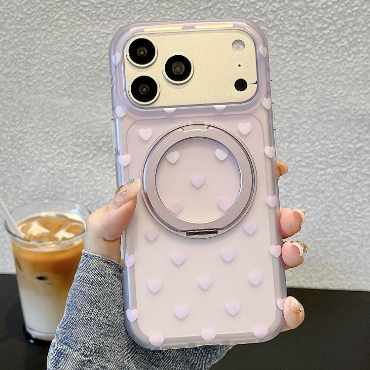 Custodia per telefono con supporto magnetico a 360 gradi e motivo a cuore sfumato su entrambi i lati., For iPhone 17 Pro Max, For iPhone 17 Pro, For iPhone 17, For iPhone 16 Pro Max, For iPhone 16 Pro, For iPhone 16
