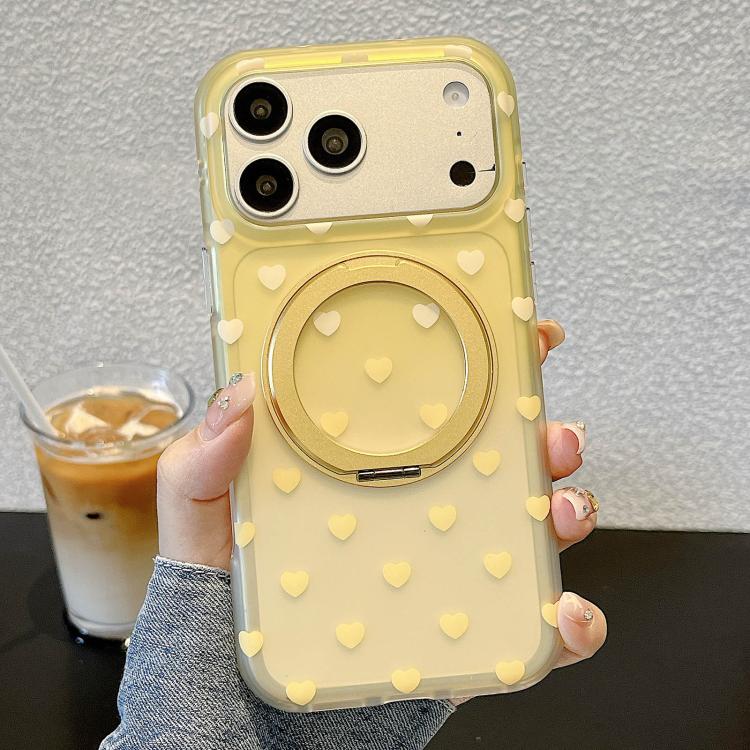Custodia per telefono con supporto magnetico a 360 gradi e motivo a cuore sfumato su entrambi i lati., For iPhone 17 Pro Max, For iPhone 17 Pro, For iPhone 17, For iPhone 16 Pro Max, For iPhone 16 Pro, For iPhone 16