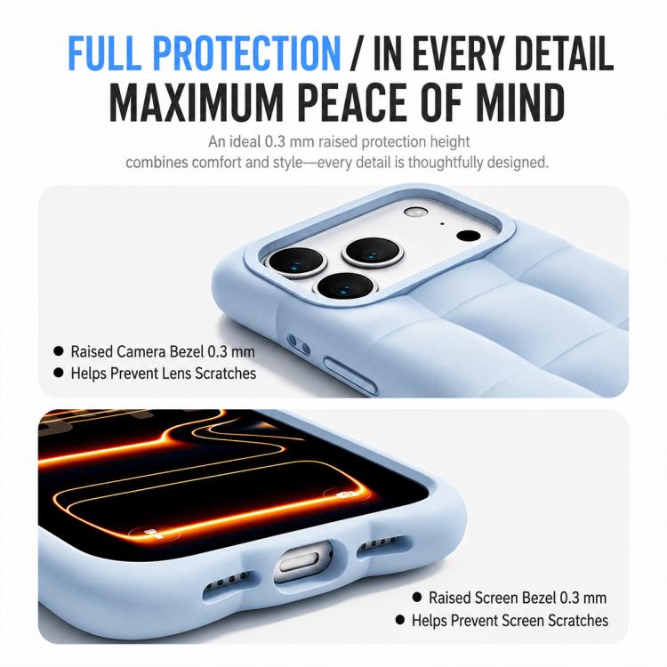 Custodia per telefono in silicone liquido effetto nuvola, For iPhone 18 Pro, For iPhone 18 Pro Max, For iPhone 17 Pro Max, For iPhone 17 Pro, For iPhone 16 Pro Max, For iPhone 16 Pro, For iPhone 16, For iPhone 15 Pro Max