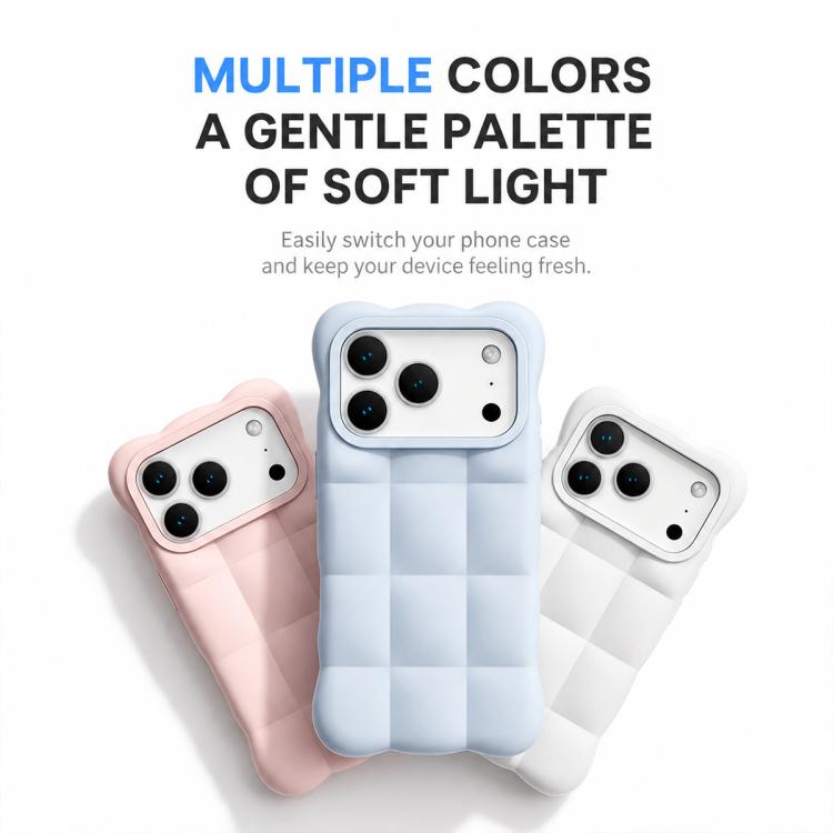 Custodia per telefono in silicone liquido effetto nuvola, For iPhone 15 Pro, For iPhone 15