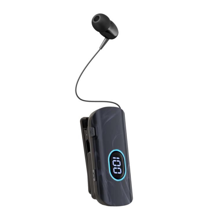 K93 Auricolare Bluetooth retrattile con display digitale, riduzione del rumore e microfono lavalier, ideale per il business, con display digitale, microfono lavalier e funzione di riduzione del rumore.