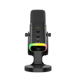 Microfono da gioco RGB con driver dinamico USB YU8, riduzione del rumore e riduzione del rumore.