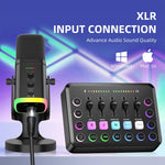 Microfono da gioco RGB con driver dinamico USB YU8, riduzione del rumore e riduzione del rumore.