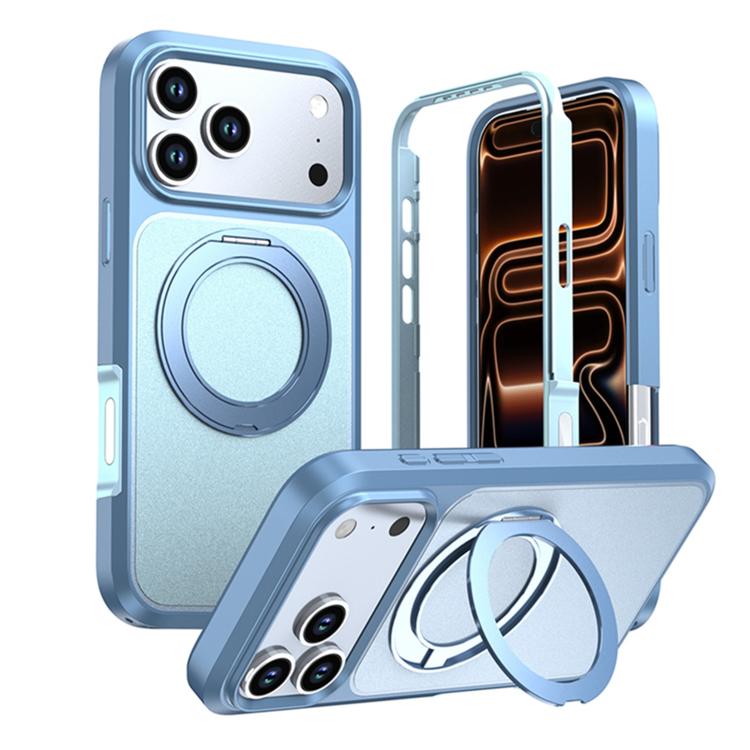Custodia protettiva magnetica in silicone anti-caduta per telefono con supporto girevole a 360°, For iPhone 18 Pro, For iPhone 18 Pro Max, For iPhone 17 Pro Max, For iPhone 17 Pro