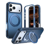 Custodia protettiva magnetica in silicone anti-caduta per telefono con supporto girevole a 360°, For iPhone 18 Pro, For iPhone 18 Pro Max, For iPhone 17 Pro Max, For iPhone 17 Pro