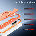 Custodia protettiva magnetica in silicone anti-caduta per telefono con supporto girevole a 360°, For iPhone 17, For iPhone 16 Pro Max, For iPhone 16 Pro, For iPhone 16 Plus, For iPhone 16, For iPhone 15 Pro Max