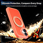 Custodia protettiva magnetica in silicone anti-caduta per telefono con supporto girevole a 360°, For iPhone 17, For iPhone 16 Pro Max, For iPhone 16 Pro, For iPhone 16 Plus, For iPhone 16, For iPhone 15 Pro Max