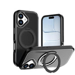 Custodia protettiva magnetica in silicone anti-caduta per telefono con supporto girevole a 360°, For iPhone 17, For iPhone 16 Pro Max, For iPhone 16 Pro, For iPhone 16 Plus, For iPhone 16, For iPhone 15 Pro Max