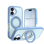 Custodia protettiva magnetica in silicone anti-caduta per telefono con supporto girevole a 360°, For iPhone 17, For iPhone 16 Pro Max, For iPhone 16 Pro, For iPhone 16 Plus, For iPhone 16, For iPhone 15 Pro Max