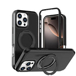 Custodia protettiva magnetica in silicone anti-caduta per telefono con supporto girevole a 360°, For iPhone 17, For iPhone 16 Pro Max, For iPhone 16 Pro, For iPhone 16 Plus, For iPhone 16, For iPhone 15 Pro Max