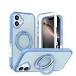 Custodia protettiva magnetica in silicone anti-caduta per telefono con supporto girevole a 360°, For iPhone 17, For iPhone 16 Pro Max, For iPhone 16 Pro, For iPhone 16 Plus, For iPhone 16, For iPhone 15 Pro Max